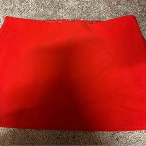 Forever 21 Bright Red Mini Skirt - Straight Silhouette